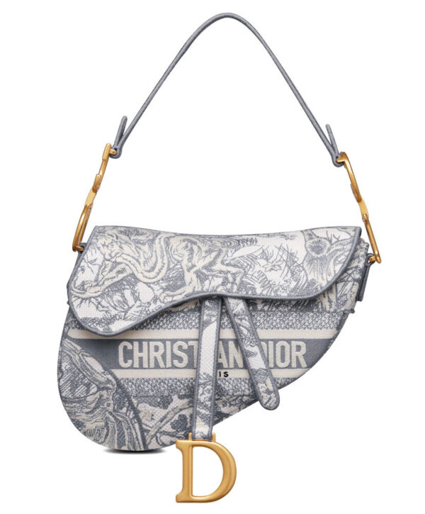 Christian Dior Saddle Bag Gray