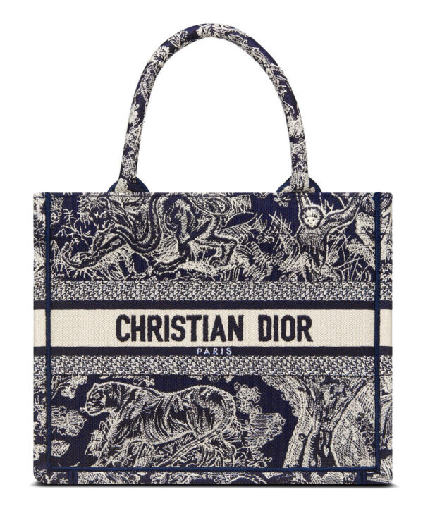 Christian Dior Small Dior Book Tote Dark Blue