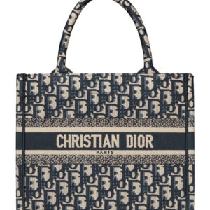 Christian Dior Small Dior Book Tote Dark Blue