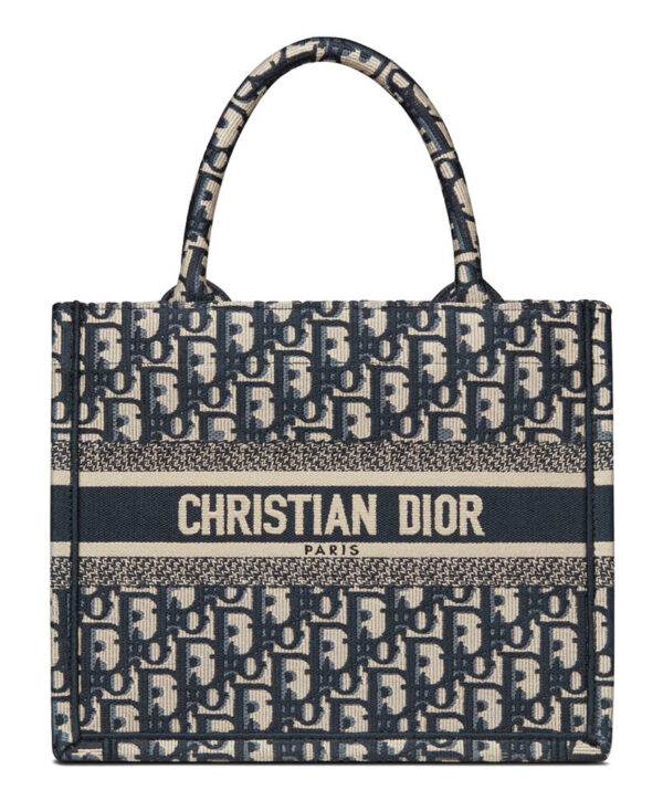 Christian Dior Small Dior Book Tote Dark Blue