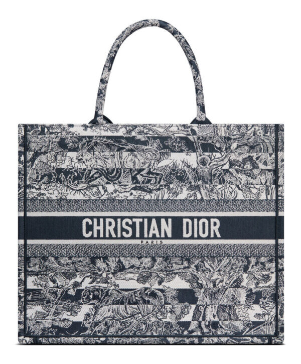 Christian Dior Large Book Tote Dark Blue