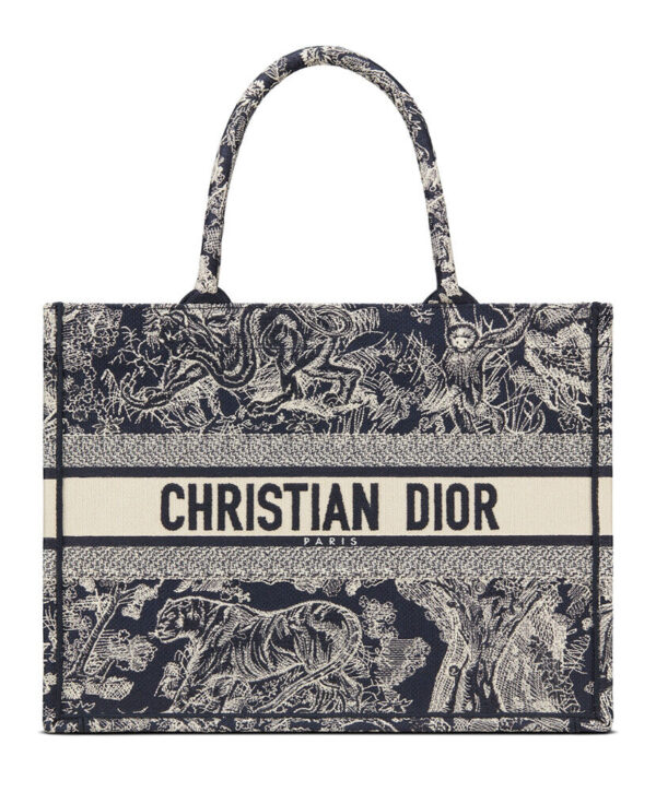 Christian Dior Medium Dior Book Tote Dark Blue