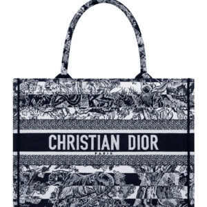 Christian Dior Medium Book Tote Dark Blue