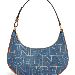 Celine Ava Bag In Denim With Celine All-Over Print Blue