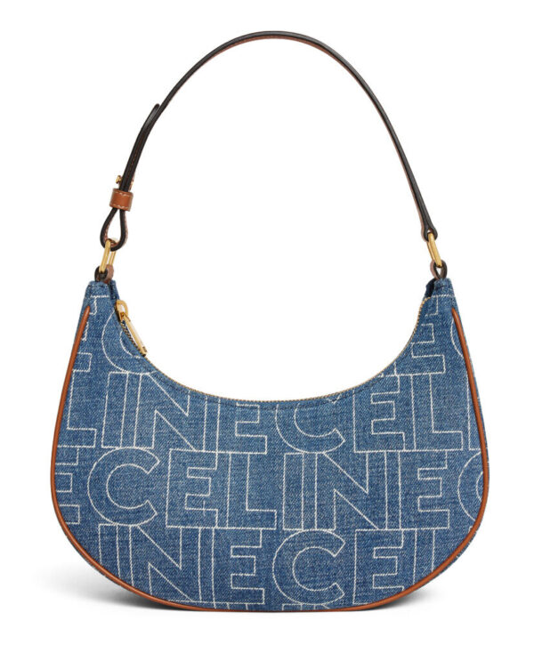 Celine Ava Bag In Denim With Celine All-Over Print Blue