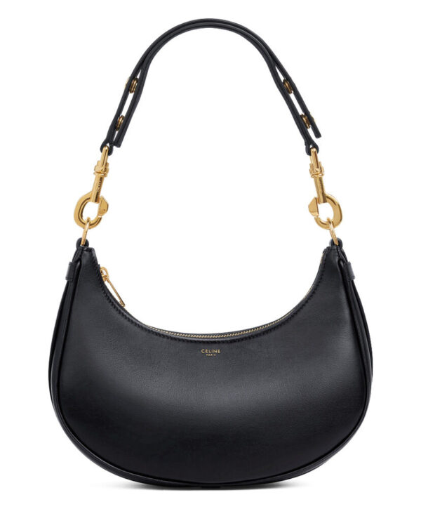 Celine Medium Ava Strap Bag In Smooth Calfskin Black