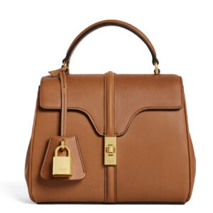 Celine Mini 16 In Natural Calfskin Coffee