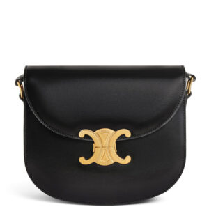 Celine Teen Besace Triomphe In Shiny Calfskin Black