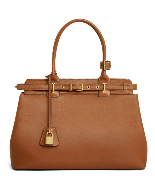 Celine Conti Bag In Supple Calfskin Coffee