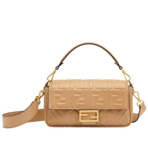 Fendi Baguette Leather Bag 8BR600 Apricot