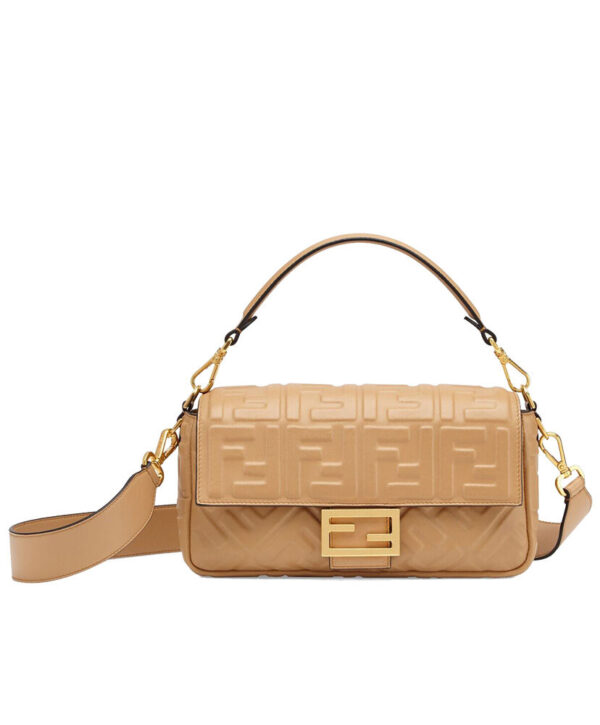 Fendi Baguette Leather Bag 8BR600 Apricot