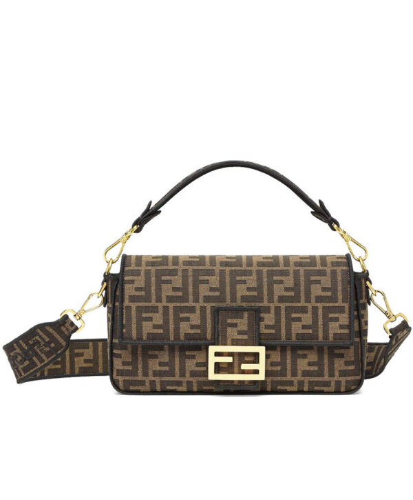 Fendi Baguette Fabric Bag 8BR600 Coffee