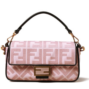 Fendi Baguette FF Canvas Bag 8BR600 Pink