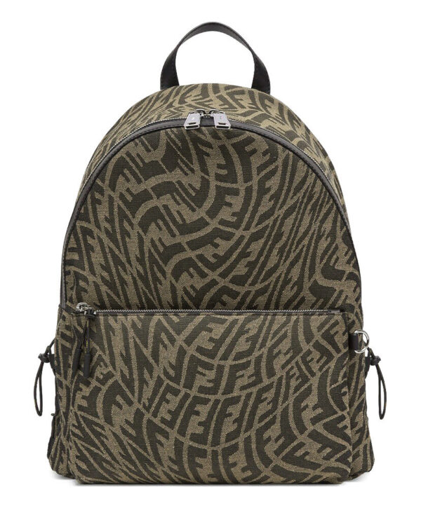 Fendi Backpack In FF Vertigo Fabric 7VZ042 Coffee