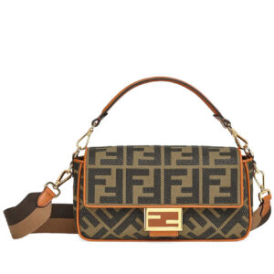 Fendi Beige FF Canvas Bag Coffee