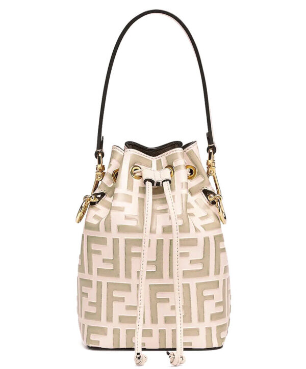 Fendi Mon Tresor Leather Mini-bag 8BS010 Cream