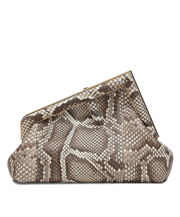 Fendi First Small Natural python Leather Bag 8BP129 Gray