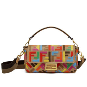 Fendi Baguette Multicolor FF Canvas Bag Polychrome