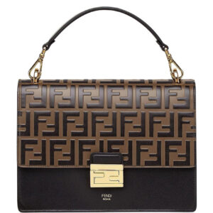 Fendi Kan I Leather Bag 8BT315 Coffee