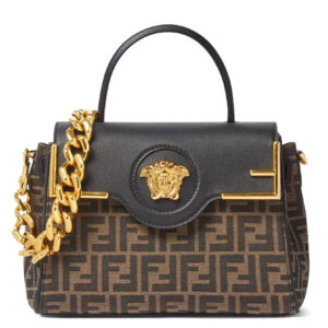 Fendi Fendace La Medusa Medium Handbag Black