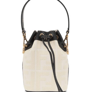 Fendi Mon Tresor Canvas Mini Bag 8BS010 Cream