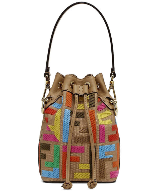 Fendi Mon Tresor Multicolor FF Canvas Mini Bag 8BS010 Polychrome