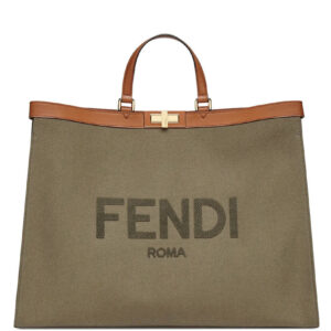 Fendi Peekaboo X-tote Canvas bag 8BH374 Khaki