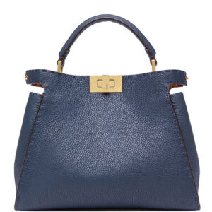 Fendi Peekaboo Iconic Essentially Leather Bag Dark Blue