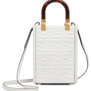 Fendi Mini Sunshine Shopper 8BS051 White