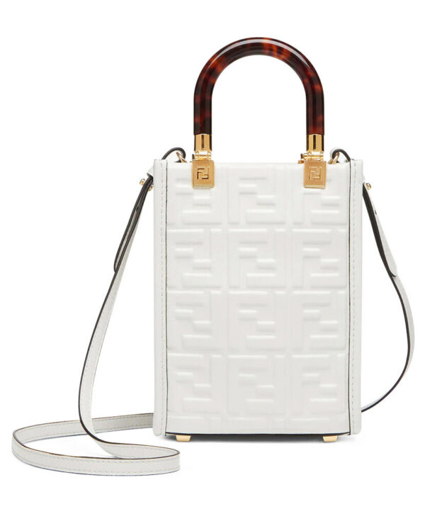 Fendi Mini Sunshine Shopper 8BS051 White