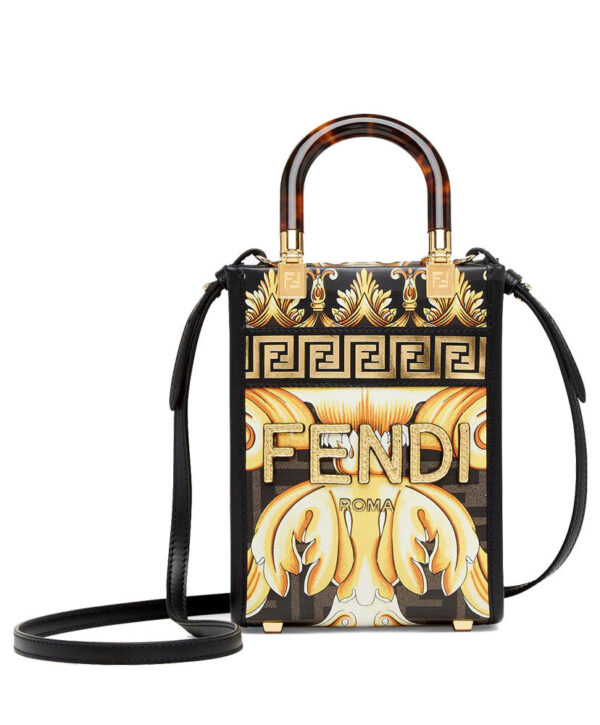 Fendi Mini Sunshine Shopper Black