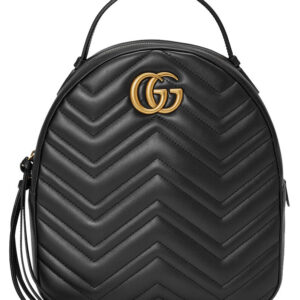 Gucci GG Marmont Quilted Leather Backpack Bag 476671 Black