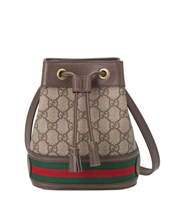 Gucci Ophidia Mini GG Bucket Bag 550620 Dark Coffee