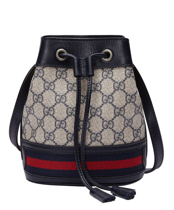 Gucci Ophidia Mini GG Bucket Bag 550620 Dark Blue