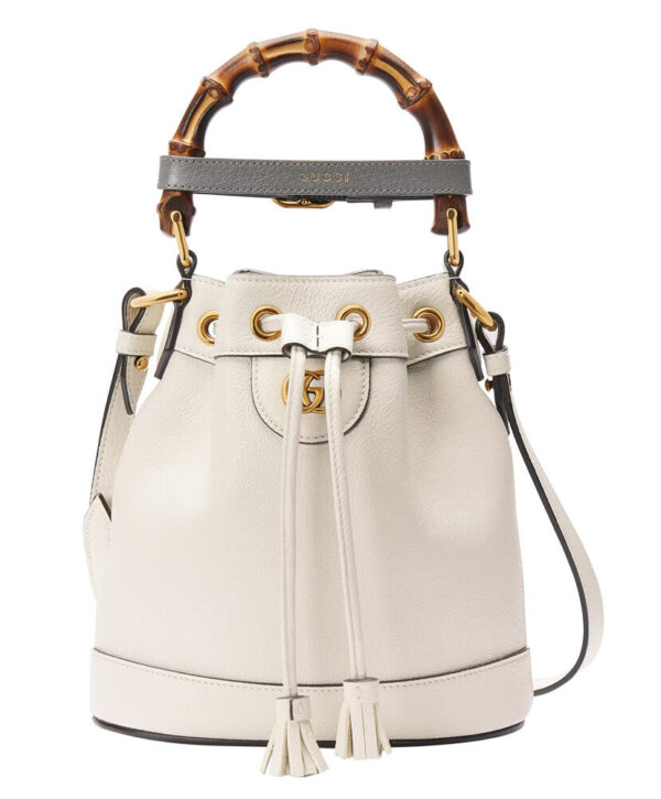 Gucci Diana Mini Bucket Bag 724667 White