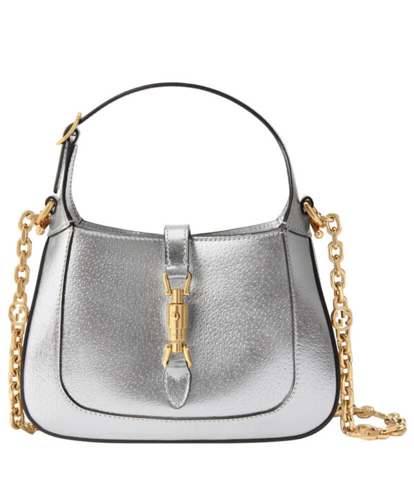 Gucci Jackie 1961 Lame Mini Bag Silver