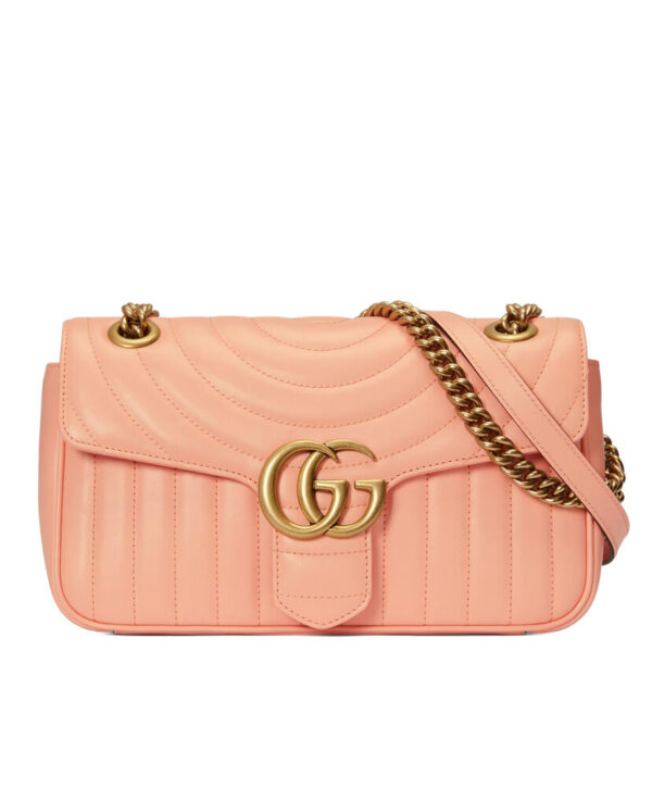 Gucci GG Marmont Matelasse Shoulder Bag 443497 Pink