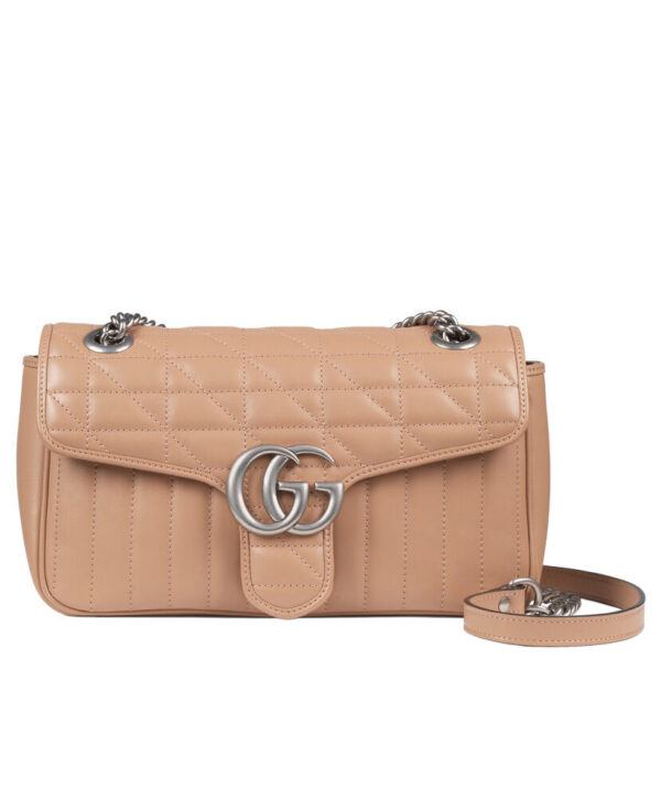 Gucci GG Marmont Small Shoulder Bag 443497 Apricot