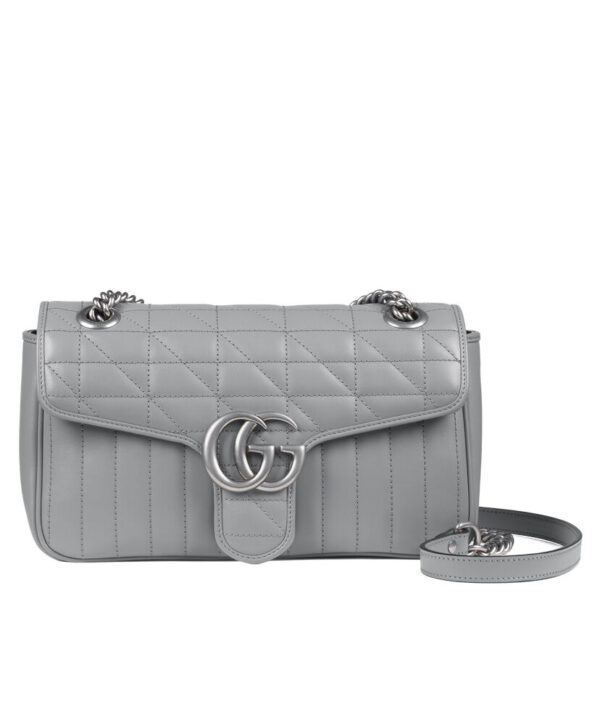 Gucci GG Marmont Small Shoulder Bag 443497 Gray