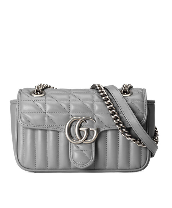 Gucci GG Marmont Mini Shoulder Bag 446744 Gray