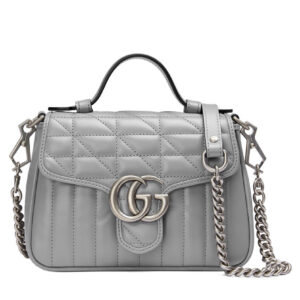 Gucci GG Marmont Mini Handbag 583571 Gray