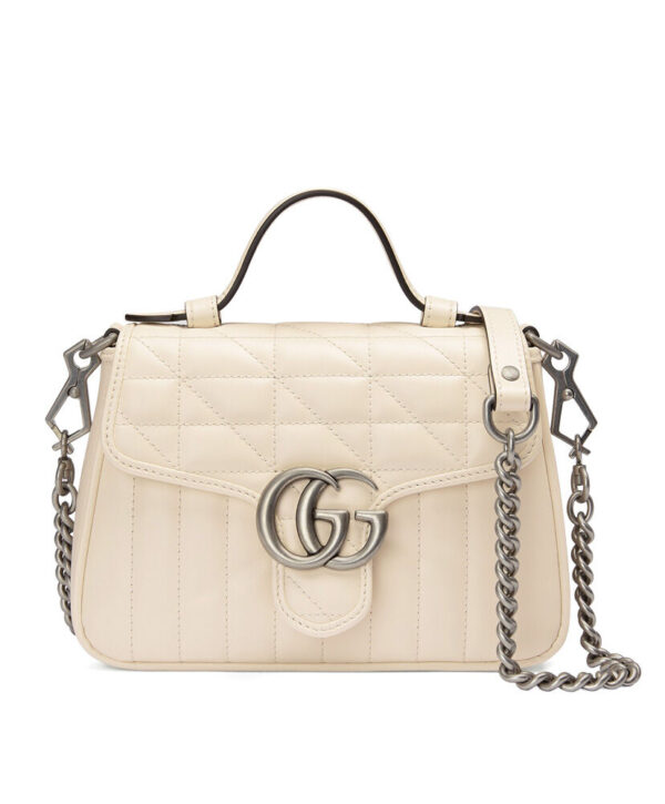 Gucci GG Marmont Mini Handbag 583571 Cream