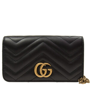 Gucci Marmont GG Mini Quilted Black Leather Cross Body Bag 488426 Black