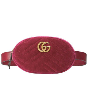 Gucci GG Marmont matelasse velvet belt bag 476434 Mauve