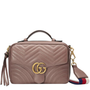 Gucci GG Marmont matelasse top handle bag 498100 Gray