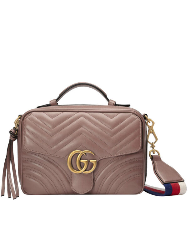 Gucci GG Marmont matelasse top handle bag 498100 Gray