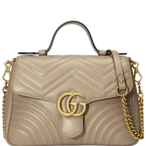 Gucci GG Marmont small top handle bag 498110 Apricot