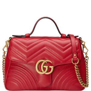 Gucci GG Marmont small top handle bag 498110 Red