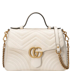 Gucci GG Marmont small top handle bag 498110 White