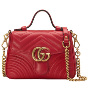 Gucci GG Marmont mini top handle bag 547260 Red